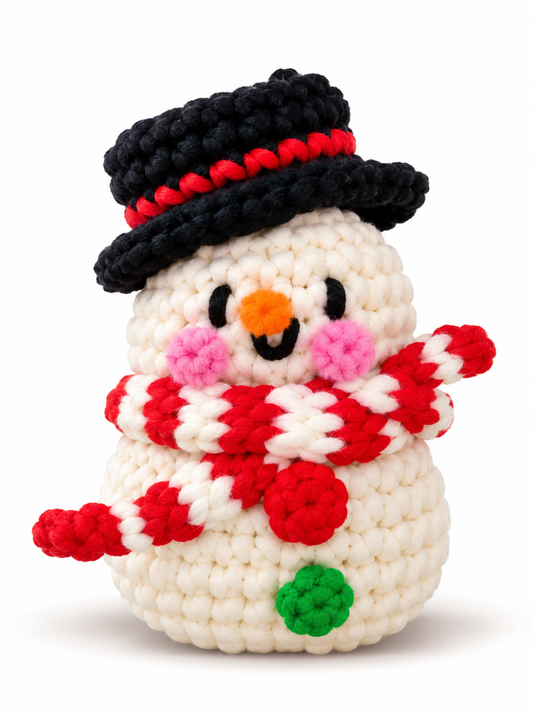 ⛄️ Christmas Snowman Crochet Kit | DIY Amigurumi Snowman Kit